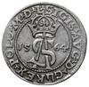 trojak 1564, Wilno; z herbem Topór na awersie, na rewersie Pogoń w tarczy, końcówki napisów L / LI..