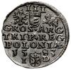 trojak 1583, Olkusz; litery I-D rozdzielone herbem  Przegonia pod datą; Iger O.83.3.d (R1), Kop. 5..
