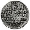 trojak 1586, Olkusz; odmiana z literami N-H na awersie za głową króla; Iger O.86.2.a (R2), Kop. 53..