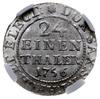 1/24 talara (grosz) 1756 FWôF, Drezno; Kahnt 580; pięknie zachowana moneta w pudełku firmy NGC  z ..