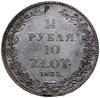 1 1/2 rubla = 10 złotych 1835 Н-Г, Petersburg; szeroka korona, po 3 i 4 kępce liści 1 jagódka; Bit..