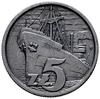 5 złotych 1958, Warszawa; statek Waryński, bez napisu PRÓBA; Parchimowicz P227c;  aluminium 3.22 g..
