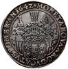 talar 1642, Szczecin; Aw: Popiersie królowej i napis wokoło, Rw: Tarcza herbowa i napis wokoło;  A..