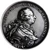 medal z 1760 r. autorstwa Jakuba Abrahama wybity z okazji bitwy pod Legnicą (15.08.1760); Aw: Popi..