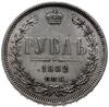 rubel 1882 СПБ НФ, Petersburg; Bitkin 42, Kazakov 566; lekko przetarte tło, rzadki rocznik