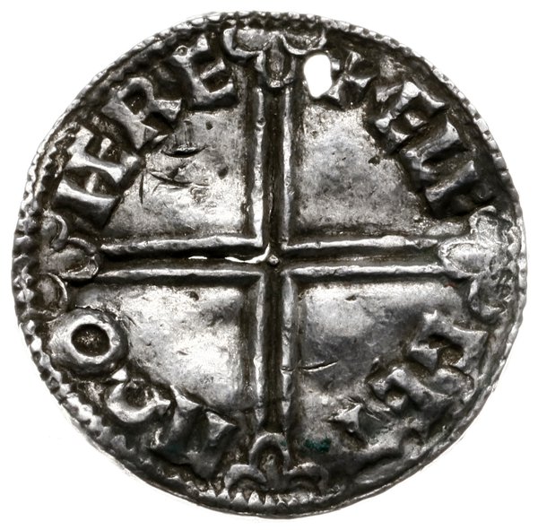 denar typu long cross, 997-1003, mennica Hereford, mincerz Aelfget