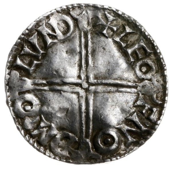 denar typu long cross, 997-1003, mennica London, mincerz Leofnoth