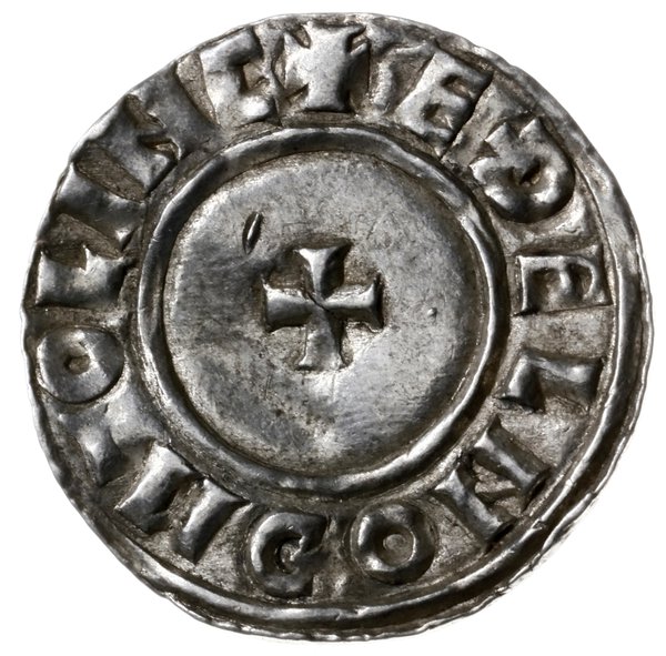 denar typu small cross, 1009-1017, mennica Lincoln, mincerz Aethelnoth