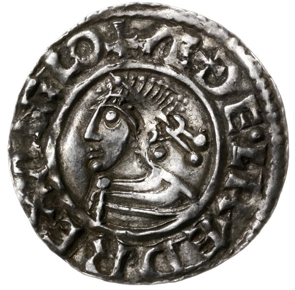denar typu small cross, 1009-1017, mennica Lydford, mincerz Goda