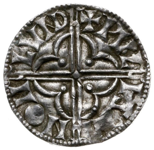 denar typu quatrefoil, 1018-1024, mennica London, mincerz Wulfstan
