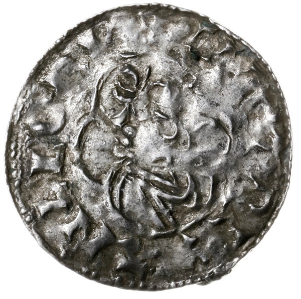 denar typu quatrefoil, 1018-1024, mennica Winchester, mincerz Saewine