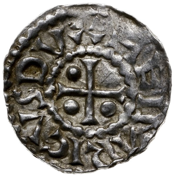 denar 948-955, mincerz Vulfa; Krzyż z trzema kul
