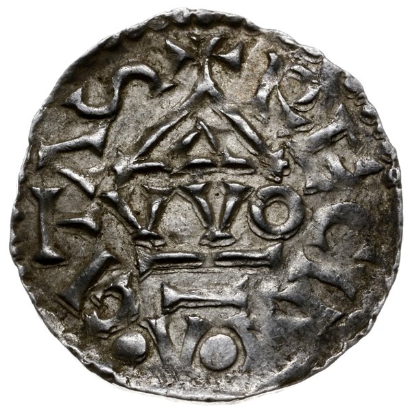 denar 948-955, mincerz Vulfa; Krzyż z trzema kul
