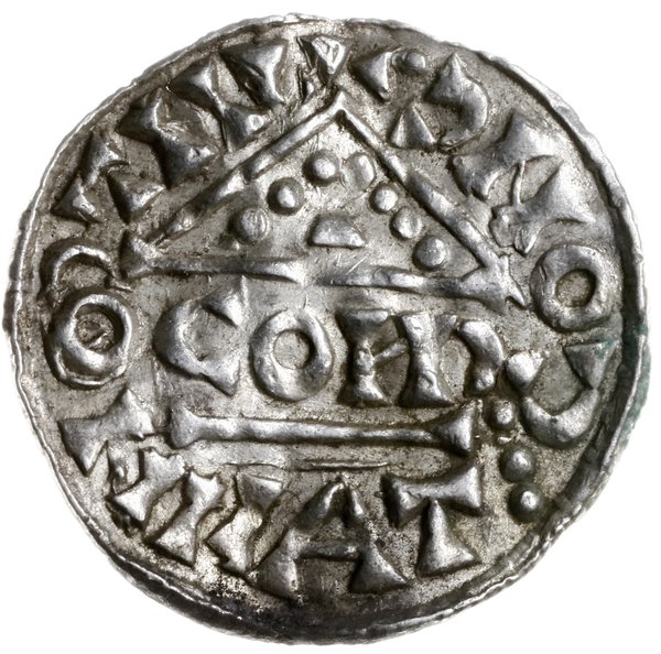 denar 1018-1026, mincerz Conja; Napis HEINRICVS 