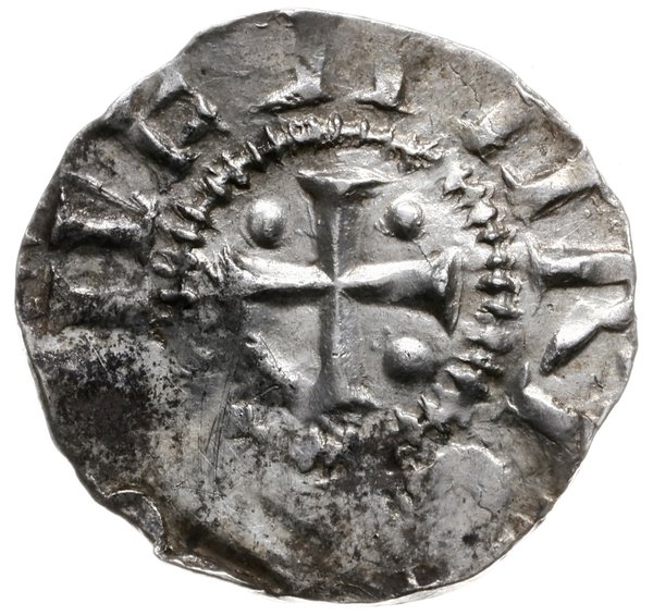 denar, 1014-1024; Aw: Krzyż z kulkami w kątach, 