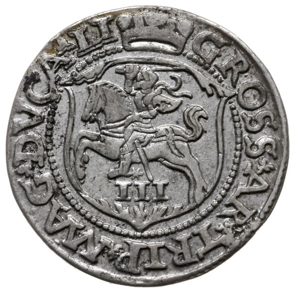 trojak 1562, Wilno; wariant Pogoni w ozdobnej ta