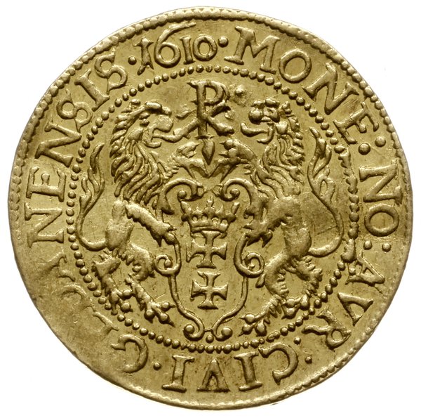 dukat 1610, Gdańsk; Aw: Popiersie króla w prawo 