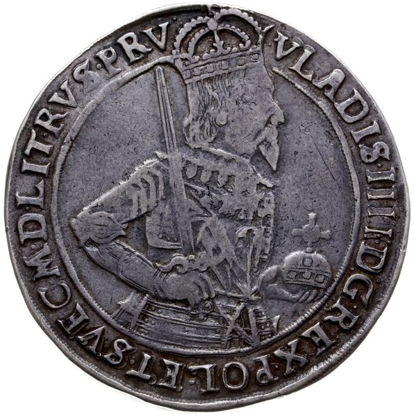 talar, 1634, Toruń, Aw: Półpostać króla w prawo 