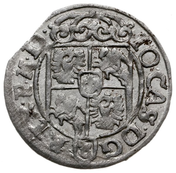 półtorak 1662, Poznań; z cyfrą 60 na jabłku król
