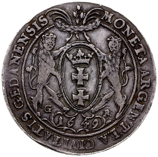 talar 1649, Gdańsk; Aw: Popiersie z dużą głową k