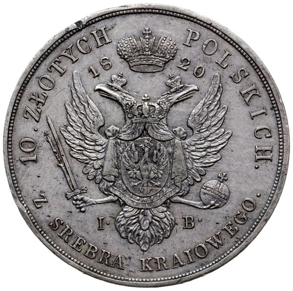 10 złotych 1820, Warszawa; Bitkin 819 (R), Dav. 