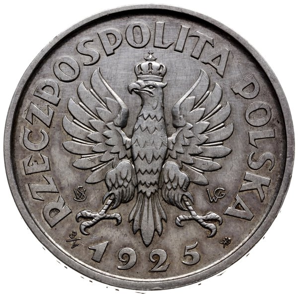 5 złotych 1925, Warszawa; Konstytucja, ze 100 pe