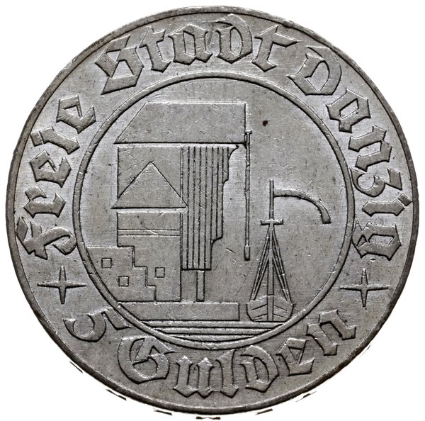 5 guldenów 1932, Berlin; Żuraw; AKS 8, CNG 522, 