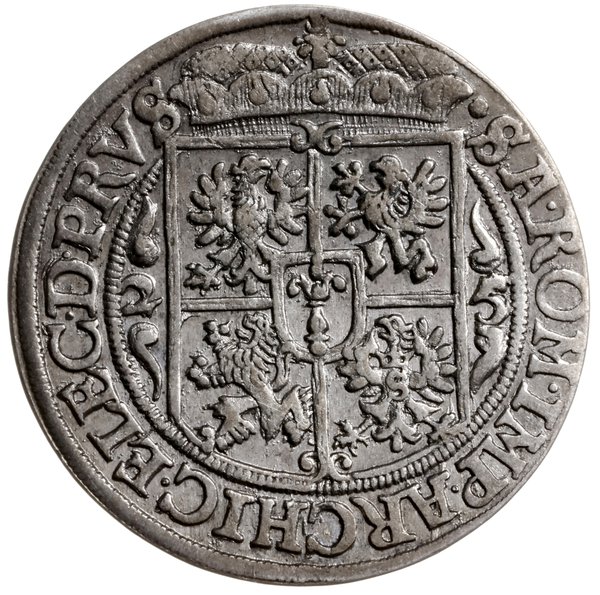 ort 1625, Królewiec; znak menniczy na awersie na