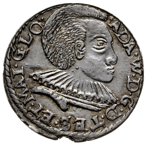trojak 1592, Cieszyn; popiersie księcia bez obwó