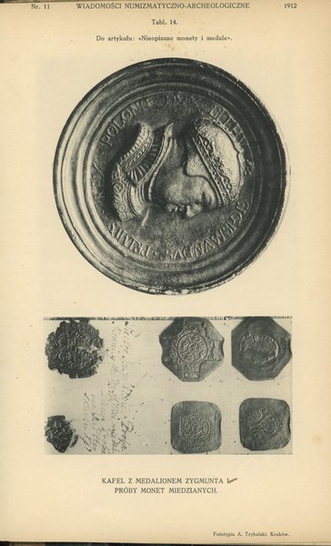 Wiadomości Numizmatyczno-Archeologiczne 1912, ze