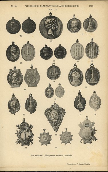 Wiadomości Numizmatyczno-Archeologiczne 1913, zeszyty 1-12. kompletny rocznik