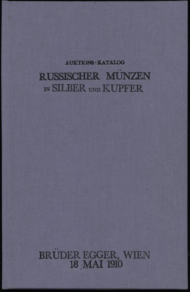 Brüder Egger - Auktions-Katalog Russischer Münzen in Silber und Kupfer