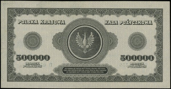 500.000 marek polskich 30.10.1923, seria B, numeracja 0399256
