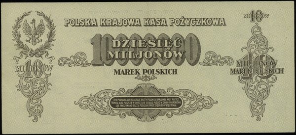 10.000.000 marek polskich 20.11.1923, seria A, numeracja 305870