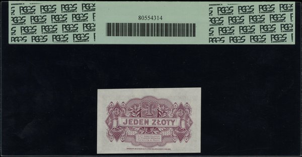 1 złoty 15.08.1939, seria A, numeracja 6136038; 