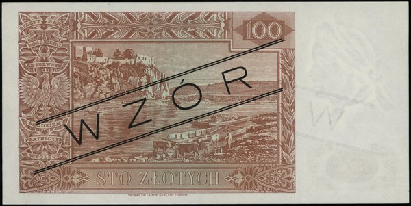 100 złotych 15.08.1939, seria A, numeracja 012345