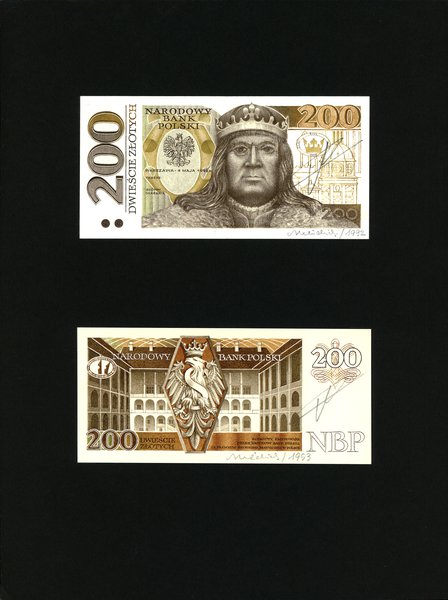 200 złotych 4.05.1992, Zygmunt I Stary, bez ozna