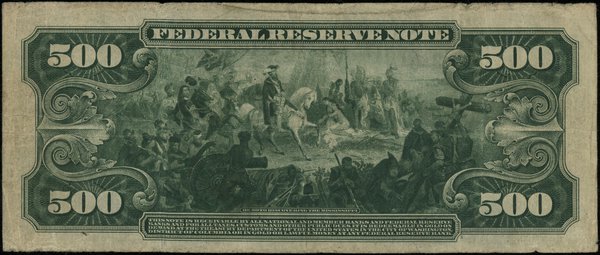 500 dolarów 1918, New York, seria 2-B, numeracja B56024A, blue Seal, podpisy Burke i Glass