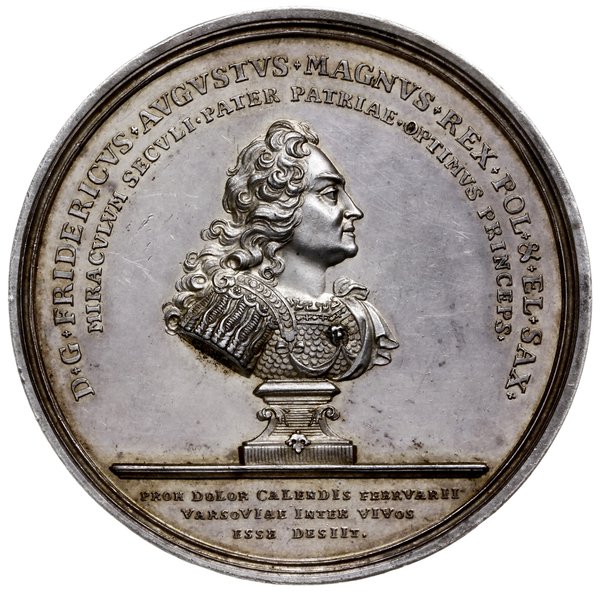 medal pośmiertny z 1733 r, autorstwa Grosskurt’a