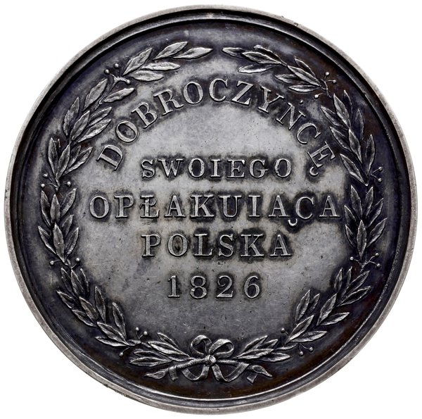 medal 1826, nieznanego autora wybity z okazji śmierci Aleksandra I