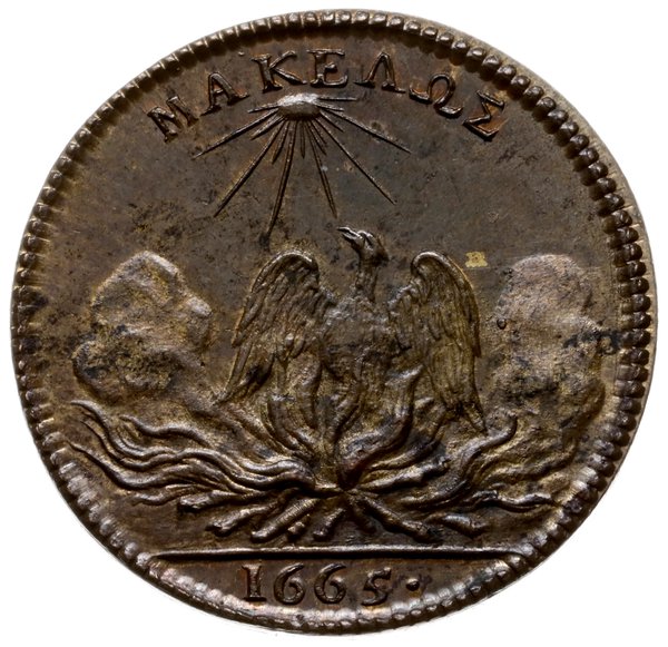 medal pamiątkowy z 1665 r., niesygnowany autorst