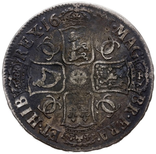 korona 1671, starszy typ popiersia, na obrzeżu V