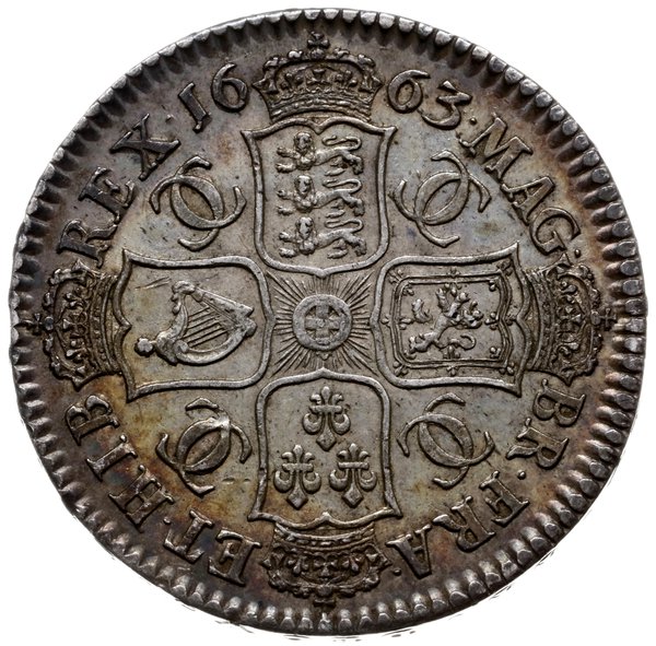1/2 korony 1663, na obrzeżu XV