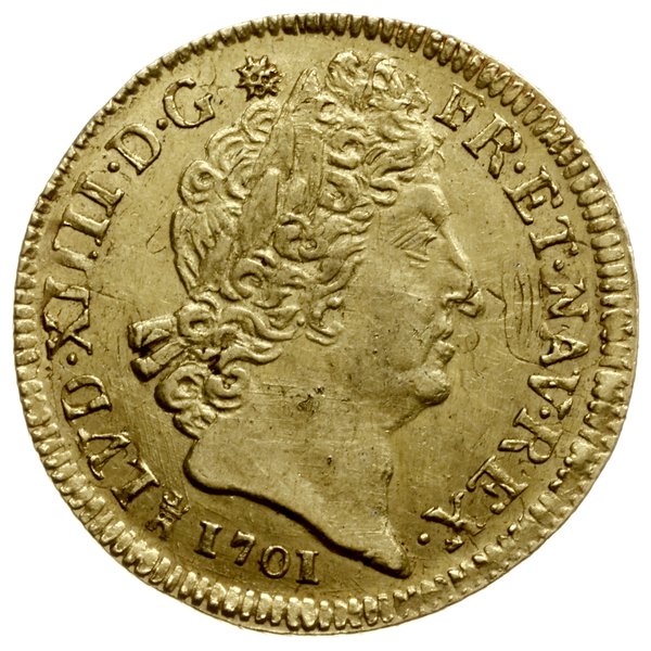 louis d’or aux 8L et aux insignes 1701 M, Tuluza