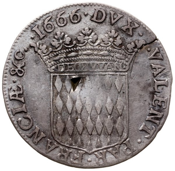 1/2 ecu (1/2 scudo, 30 soli) 1666; Morosini 7, C