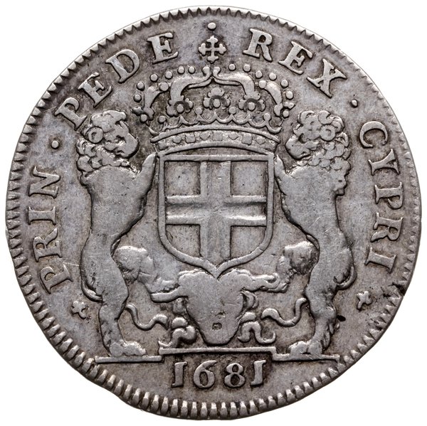 1/2 scudo bianco 1681, Turyn