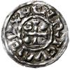 denar 985-995, mincerz Ag; Krzyż z kółkiem i dwiema kulkami w kątach / Dach kaplicy, pod nim ECC; ..