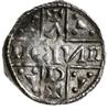 denar 1018-1026, mincerz Anti; Napis HEINRICVS DVX wkomponowany w krzyż / Dach kaplicy, pod nim CN..