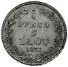 3/4 rubla = 5 złotych, 1837 Н-Г, Petersburg; war
