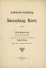 Rudolf Kube - Auktions-Katalog der Sammlung Korn; Berlin 29-31.01.1906. 1025 poz. na 120 str. i 8 ..